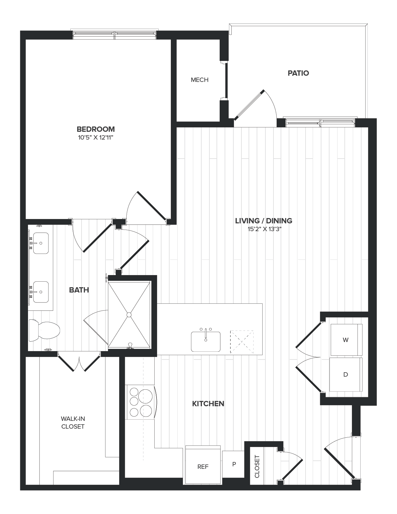 Floor Plan Image of Apartment Apt 01-208